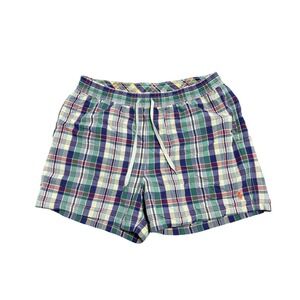 Polo Ralph Lauren Shorts Mens Large Multicolor Plaid Swim Trunks Drawstring‎